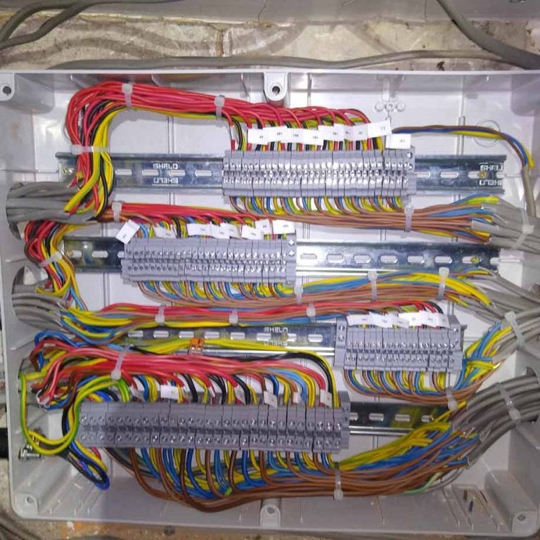 Cable joints on Church consumer unit