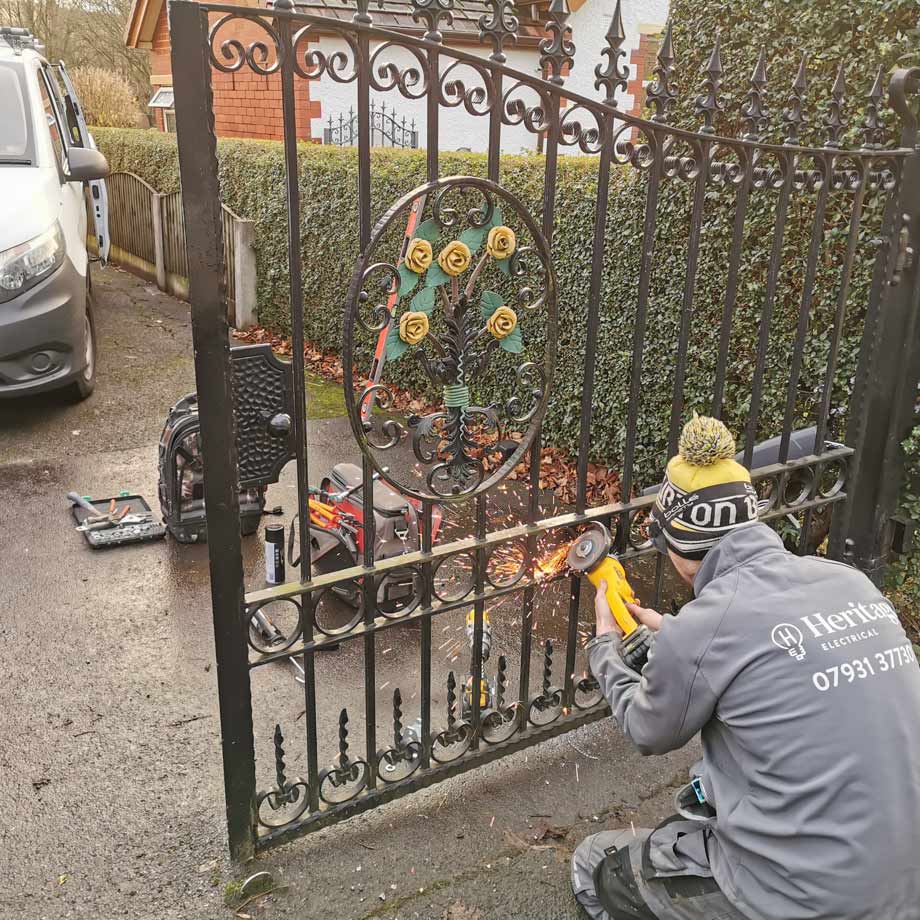 Electric Gate Install - fitting