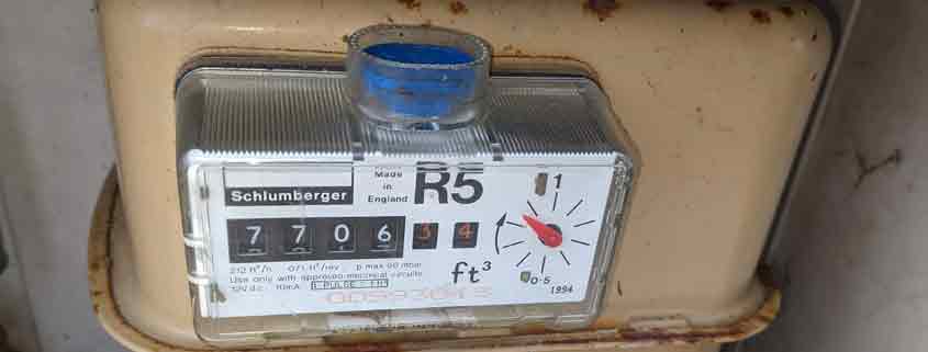 A picture of a gas meter