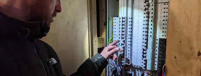 Emergency electrician resetting an RCBO